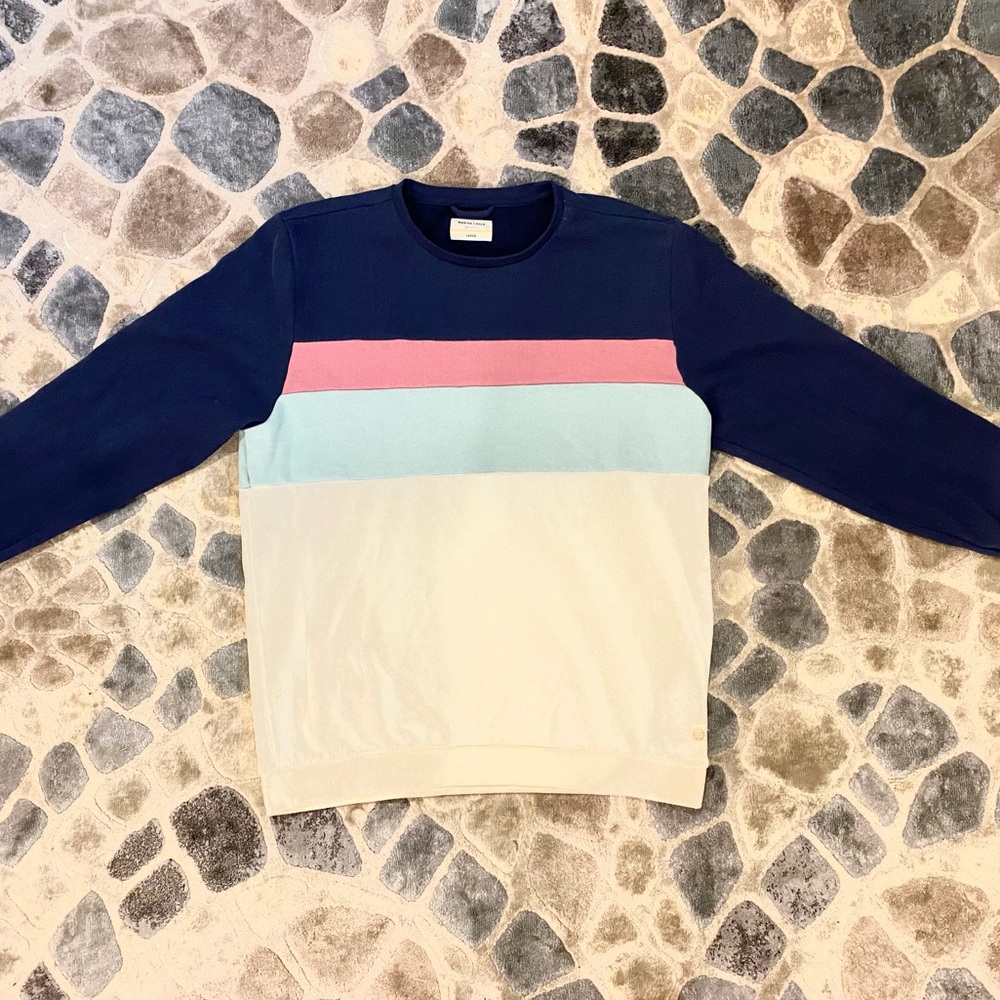 Marine Layer Tri-Tone Crew Neck